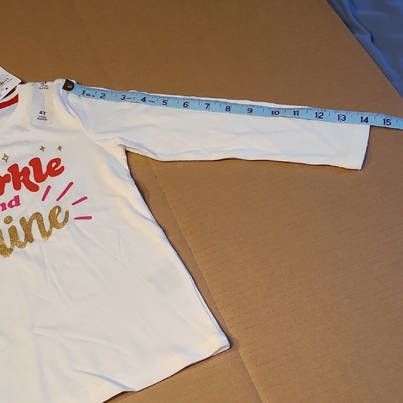 Epic Threads Girls White Sparkle and Shine Long Sleeve Shirt NWT Size 4T - Picture 9 of 9